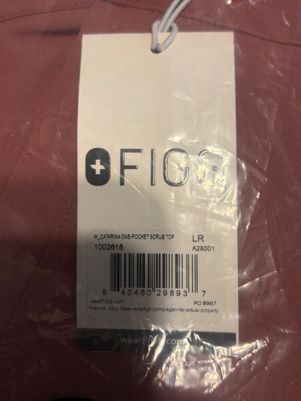 FIGS Catarina One-Pocket Scrub Top - size Large